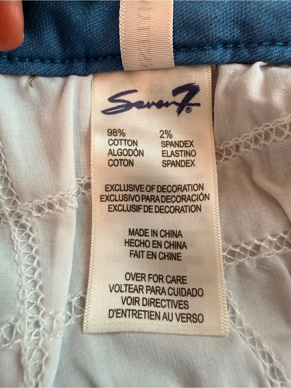 Seven7 Vibrant Blue Ankle Skinny Jeans Womens Mid Rise Denim - Picture 14 of 15
